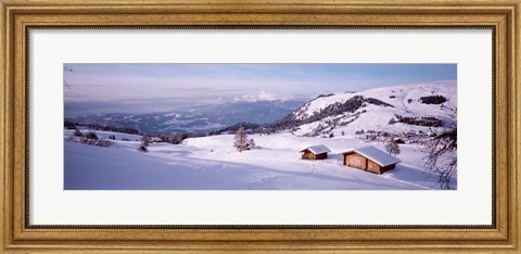 Framed Italy, Italian Alps, High angle view of snowcovered mountains Print