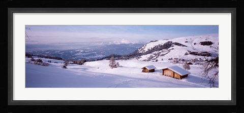 Framed Italy, Italian Alps, High angle view of snowcovered mountains Print