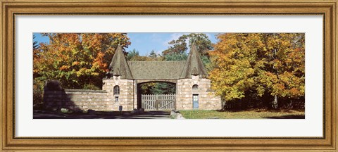 Framed USA, Maine, Mount Desert Island, Acadia National Park, Jordan Pond Gatehouse, Facade of a building Print