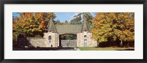 Framed USA, Maine, Mount Desert Island, Acadia National Park, Jordan Pond Gatehouse, Facade of a building Print