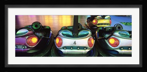 Framed Close-up of bumper cars, Amusement Park, Stuttgart, Germany Print