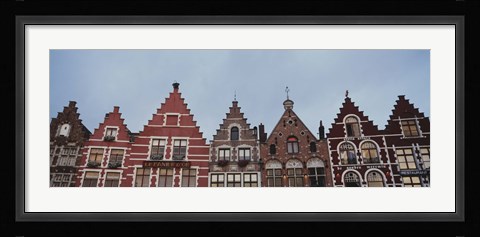 Framed Low angle view of buildings, Bruges, Belgium Print