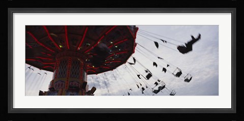 Framed Low angle view of a ferris wheel in an amusement park, Stuttgart, Germany Print