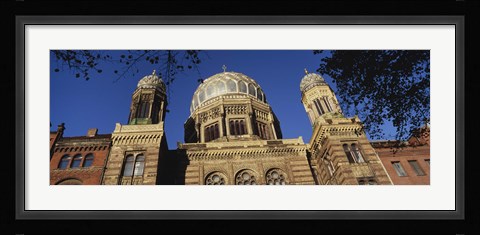 Framed Low Angle View Of Jewish Synagogue, Berlin, Germany Print