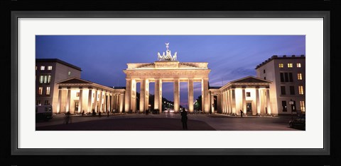 Framed Brandenburg Gate at dusk, Berlin, Germany Print