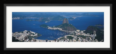 Framed Aerial View of Rio De Janeiro, Brazil Print