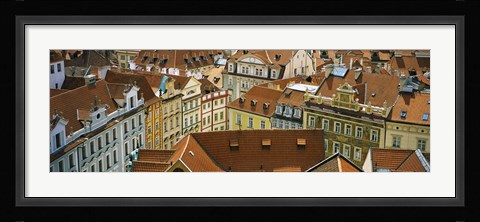 Framed High angle view of buildings, Prague, Czech Republic Print