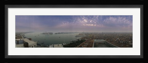 Framed Aerial view of a cityscape, Venice, Veneto, Italy Print