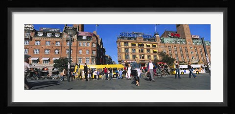 Framed Low Angle View Of Buildings In A City, City Hall Square, Copenhagen, Denmark Print