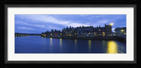 Framed Buildings On The Waterfront, Inverness, Highlands, Scotland, United Kingdom Print
