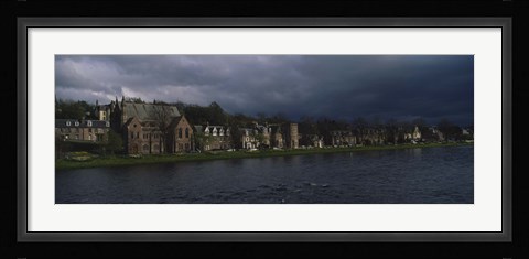 Framed Clouds Over Building On The Waterfront, Inverness, Highlands, Scotland, United Kingdom Print