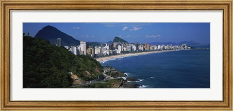 Framed Buildings On The Waterfront, Rio De Janeiro, Brazil Print