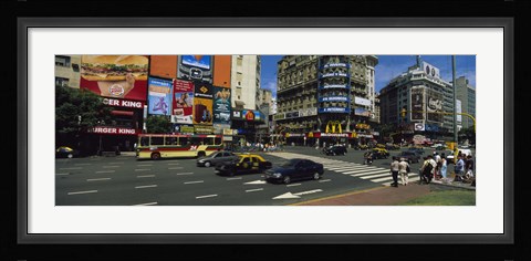 Framed Vehicles Moving On A Road, Buenos Aires, Argentina Print