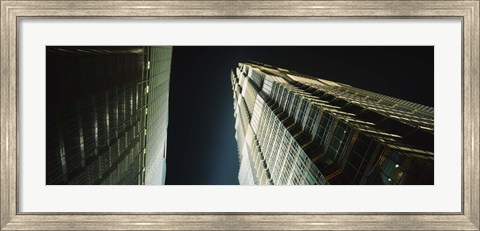 Framed Low Angle View Of A Tower, Jin Mao Tower, Pudong, Shanghai, China Print