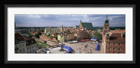 Framed High angle view of a city, Warsaw, Poland Print