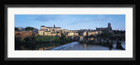 Framed Arch bridge across a river, River Tarn, Albi, France Print