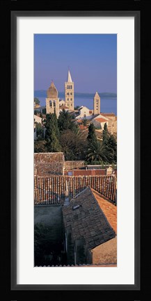 Framed High angle view of a town, Rab Island, Croatia Print