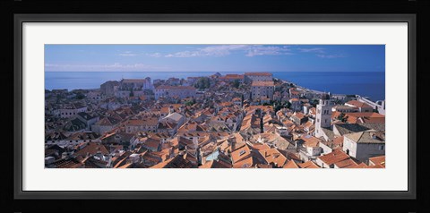Framed High angle view of a city, Dubrovnik, Croatia Print