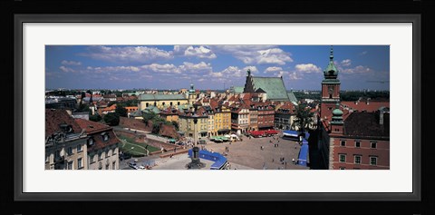 Framed High angle view of a market square, Warsaw, Silesia, Poland Print