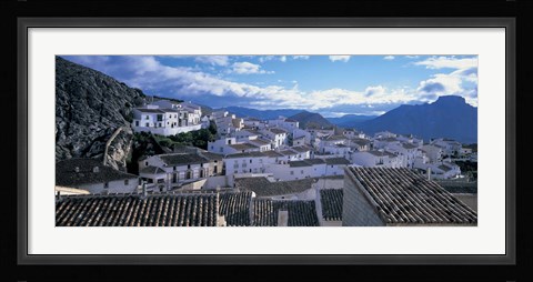 Framed High angle view of buildings in a town, Velez Blanco, Andalucia, Spain Print