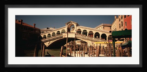 Framed Bridge over a canal, Venice, Italy Print