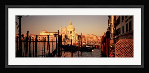 Framed Gondolas In A Canal, Venice, Italy Print