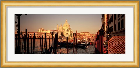 Framed Gondolas In A Canal, Venice, Italy Print