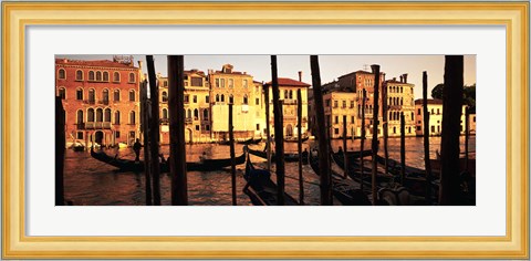 Framed Gondolas in Venice, Italy Print