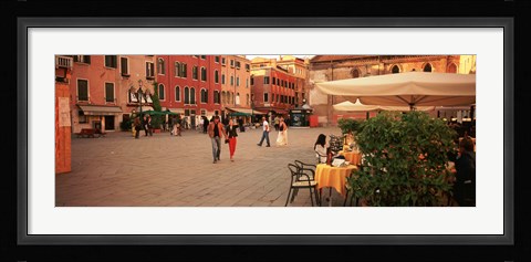 Framed Tourists in a city, Venice, Italy Print