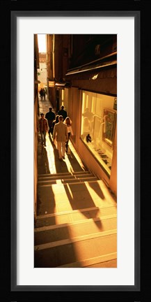 Framed High angle view of tourists in a city, Venice, Italy Print