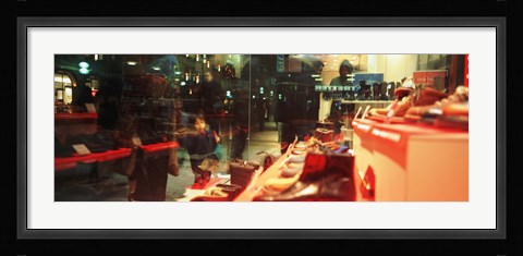 Framed Shoes displayed in a store window, Munich, Germany Print