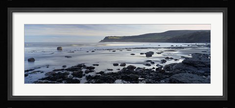 Framed Rocks On The Beach, Robin Hood's Bay, North Yorkshire, England, United Kingdom Print