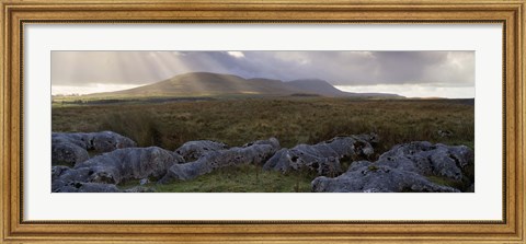 Framed Clouds Over A Landscape, Ingleborough, Yorkshire Dales, Yorkshire, England, United Kingdom Print