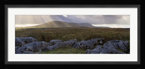 Framed Clouds Over A Landscape, Ingleborough, Yorkshire Dales, Yorkshire, England, United Kingdom Print
