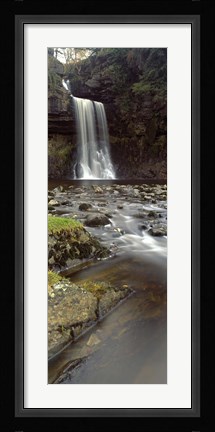 Framed Water Falling From Rocks, River Twiss, Thornton Force, Ingeleton, North Yorkshire, England, United Kingdom Print