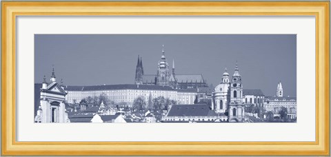 Framed Buildings In A City, Hradcany Castle, St. Nicholas Church, Prague, Czech Republic Print