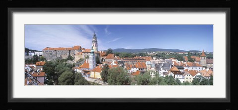 Framed Buildings in a city, Cesky Krumlov, South Bohemia, Czech Republic Print