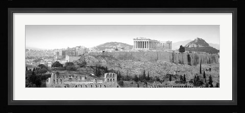Framed High Angle View Of Buildings In A City, Parthenon, Acropolis, Athens, Greece Print