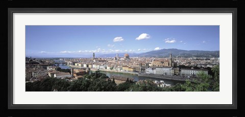 Framed High angle view of a city, Florence, Tuscany, Italy Print
