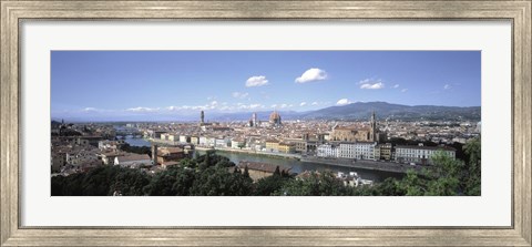 Framed High angle view of a city, Florence, Tuscany, Italy Print