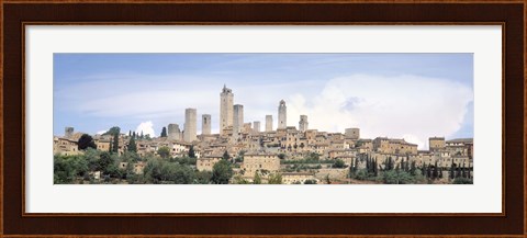 Framed Buildings in a City, San Gimignano, Tuscany, Italy Print