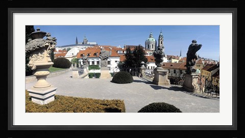 Framed Sculptures in a garden, Vrtbovska Garden, Prague, Czech Republic Print
