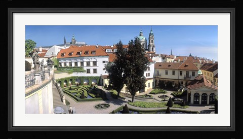 Framed High angle view of a garden, Vrtbovska Garden, Prague, Czech Republic Print