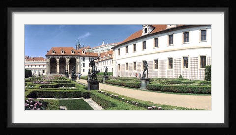 Framed Tourists in a garden, Valdstejnska Garden, Mala Strana, Prague, Czech Republic Print