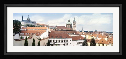 Framed Church in a city, St. Nicholas Church, Mala Strana, Prague, Czech Republic Print