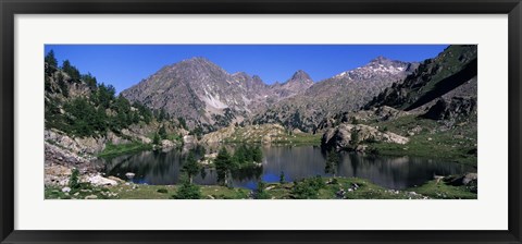 Framed Lake Surrounded By Mountains, Mercantour, Hinterland, French Riviera Print