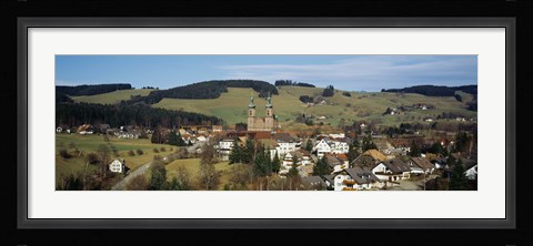 Framed High angle view of a town, St. Peter, Black Forest, Germany Print