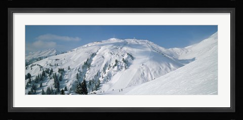 Framed Ski area in the mountains, Galzig, St. Anton, Austria Print