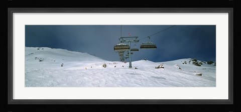 Framed Lech ski area, Austria Print
