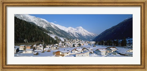 Framed High angle view of a town, Pettneu, Austria Print